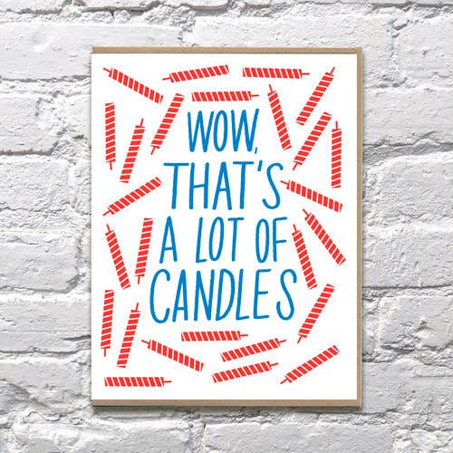 Bench Pressed - Wow, That's A Lot of Candles BIG Birthday Card