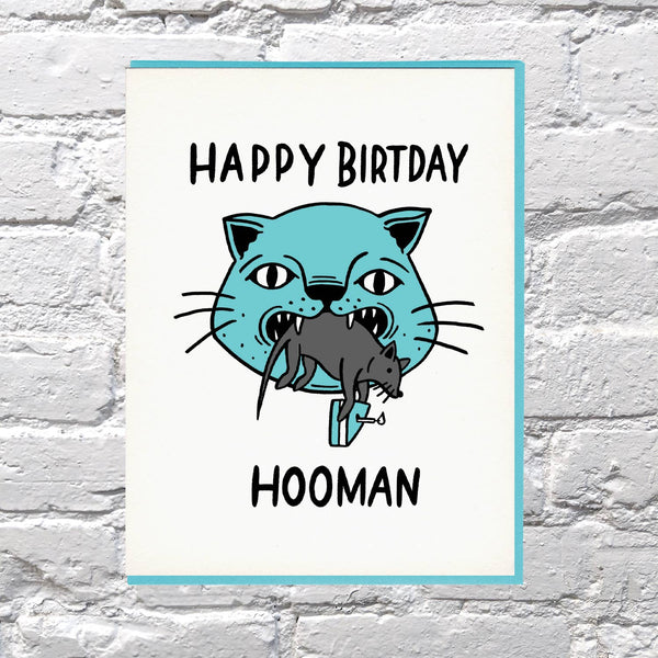 Bench Pressed - Hooman Birthday Card