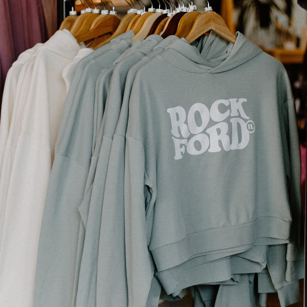 Summer Hippie Rockford Crop Hoodie