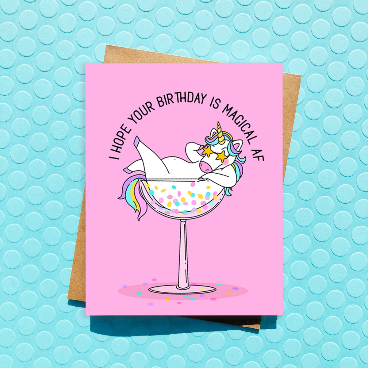 Top Hat and Monocle - Magical AF Funny Birthday Card - Unicorn Card ...