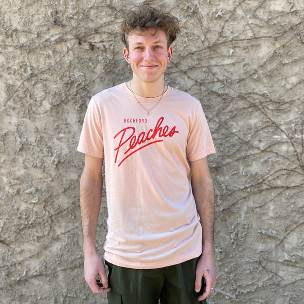 Peach Script T-shirt Bella + Canvas