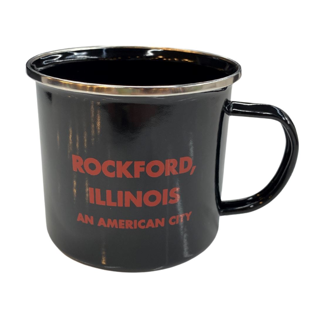 Rockford Symbol Enamel Mug Rockford Art Deli