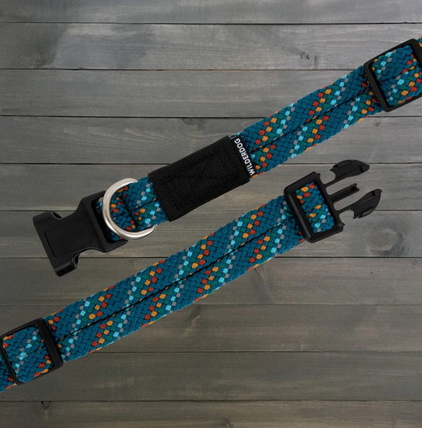Wilderdog Dog Collars accessory Wilderdog S Pacific Blue Reflective 