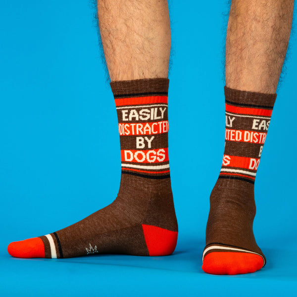 Gumball Poodle - Easily Distracted By Dogs Gym Crew Socks