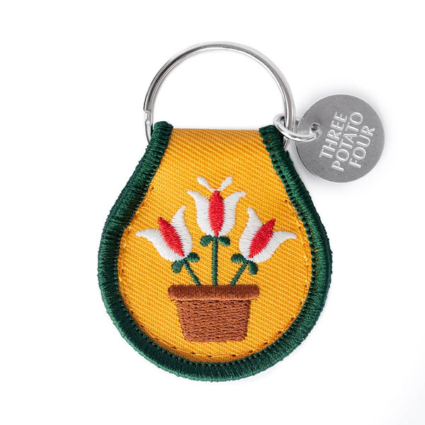 Three Potato Four - Patch Keychain - Potted Tulips