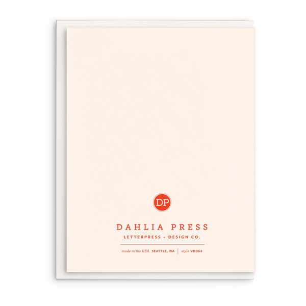 Dahlia Press - The Forecast - Letterpress Valentine Greeting Card