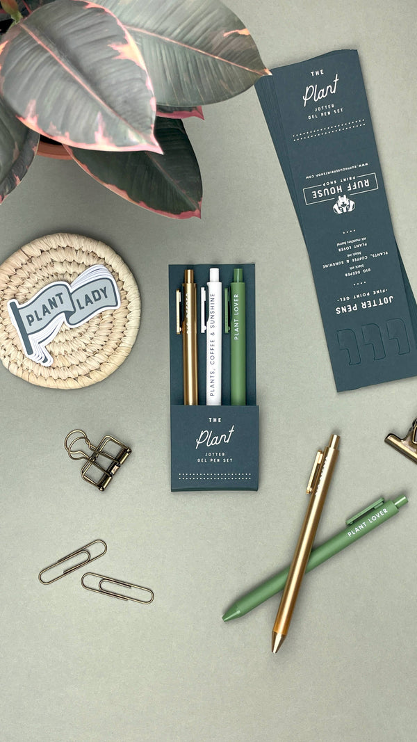 Ruff House Print Shop - Plant Jotter Gel Pen Set