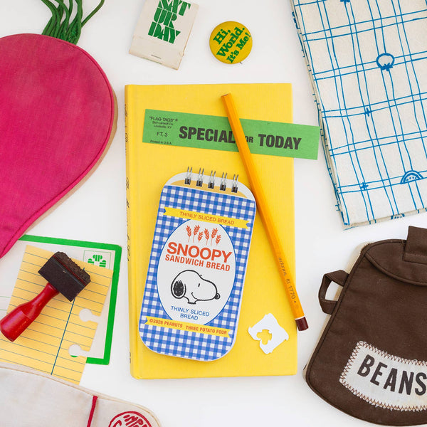 Three Potato Four - 3P4 x Peanuts® Grocery - Snoopy Bread Mini Notebook