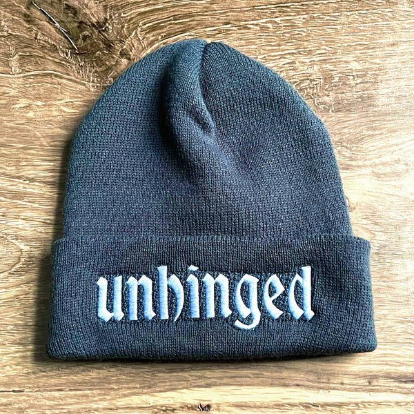 The Silver Spider - Unhinged knit beanie Winter hat Made in America usa charcoal