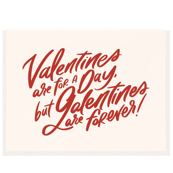 Dahlia Press - Forever Galentine - Letterpress Valentine Greeting Card