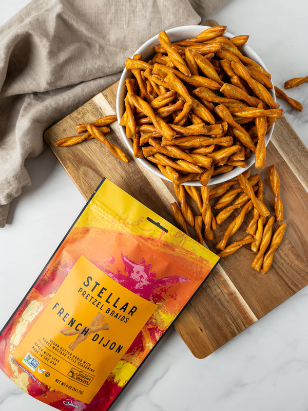 Stellar Snacks - Stellar Pretzel Braids- French Dijon- 5oz
