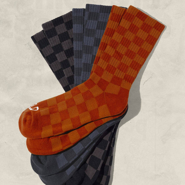 Weld Mfg. - Tonal Checkerboard Crew Socks