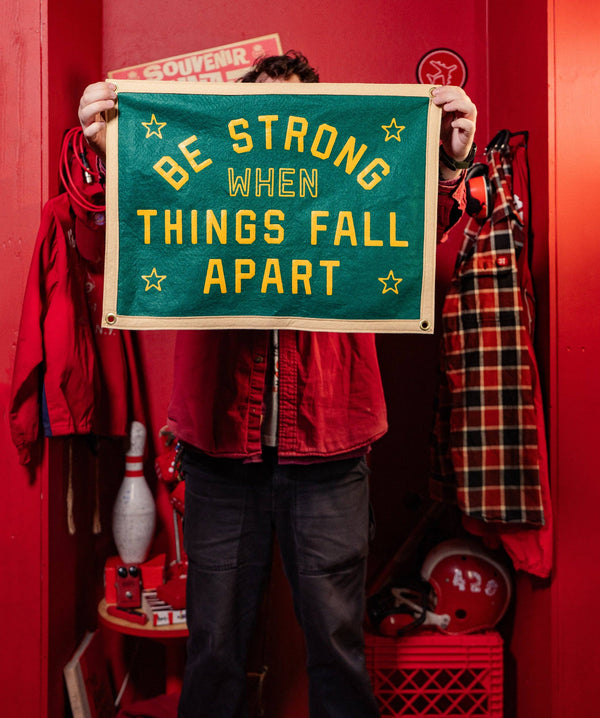 Oxford Pennant - Be Strong When Things Fall Apart Camp Flag • blink-182 x Oxford Pennant