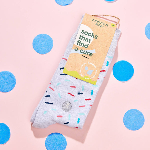 Conscious Step - Socks That Find a Cure (Gray Confetti)