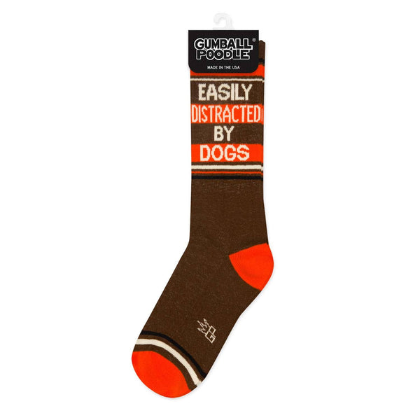 Gumball Poodle - Easily Distracted By Dogs Gym Crew Socks