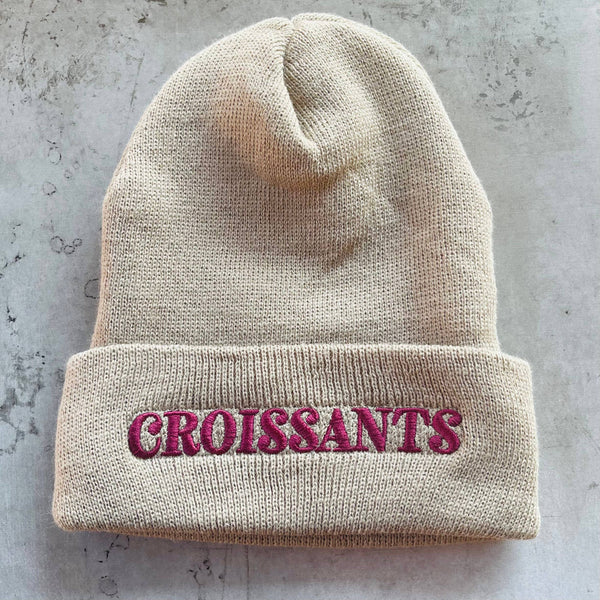 The Silver Spider - Croissants knit beanie Winter hat Made in America usa bakery