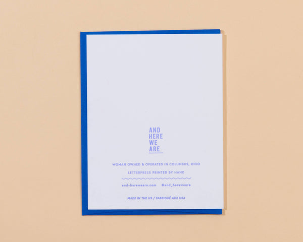 And Here We Are - Couch Potatoes Love Letterpress Greeting Card - Valentine's Day- Made in USA