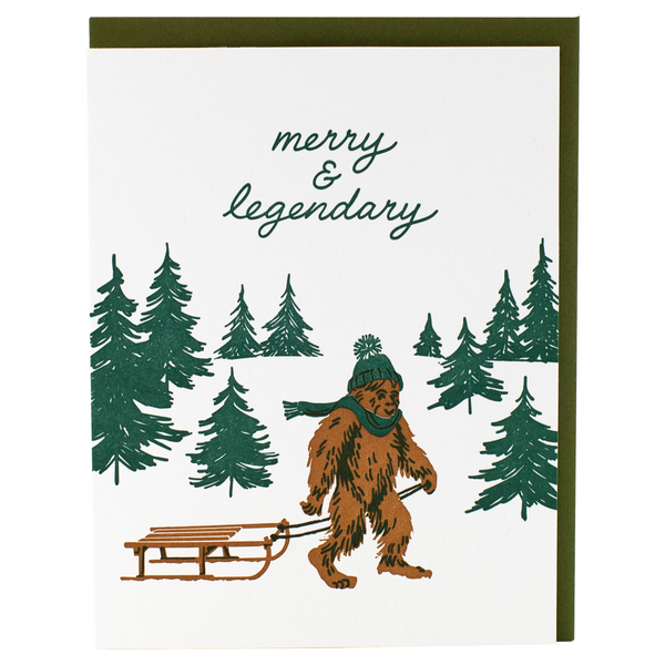 Smudge Ink - Merry Sasquatch Holiday Card