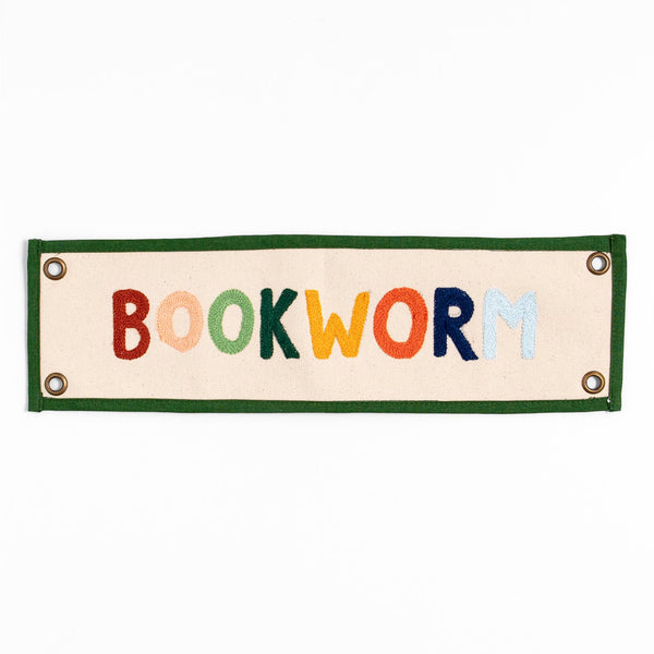 1canoe2 | One Canoe Two Paper Co. - Bookworm Embroidered Canvas Banner