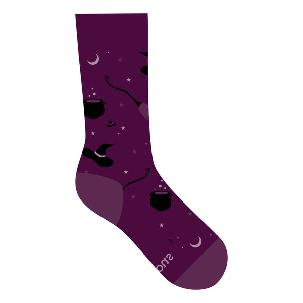 Conscious Step - Socks that Support Mental Health (Purple Witch Hats)