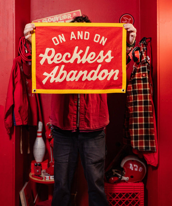 Oxford Pennant - On And On Reckless Abandon Camp Flag • blink-182 x Oxford Pennant