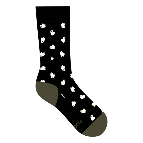Conscious Step - Socks that Support Mental Health (Black Ghosts)