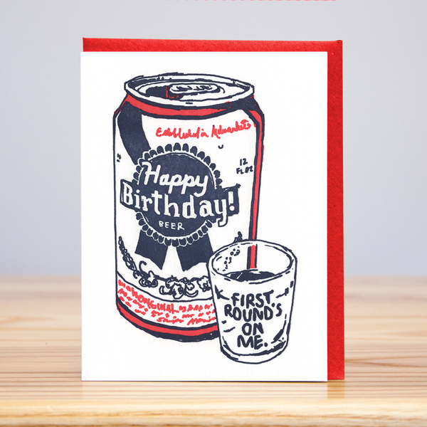 Huckleberry Letterpress - First Round Birthday (Letterpress)