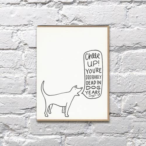Bench Pressed - Dog Years Birthday Card