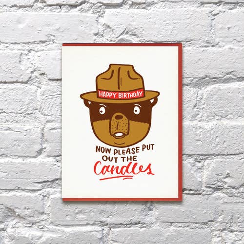 Bench Pressed - Please Blow Out The Candles Smokey Birthday Card