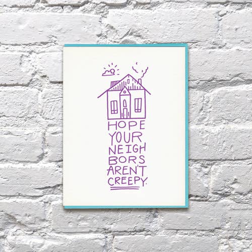 Bench Pressed - Creepy Neighbors New Home Card