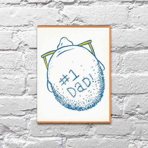 Bench Pressed - #1 Dad Bald Father's Day Card