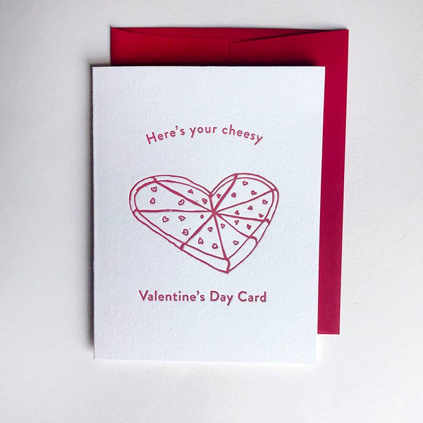 Steel Petal Press - Cheesy Valentines Day - Letterpress Valentine's Day Card