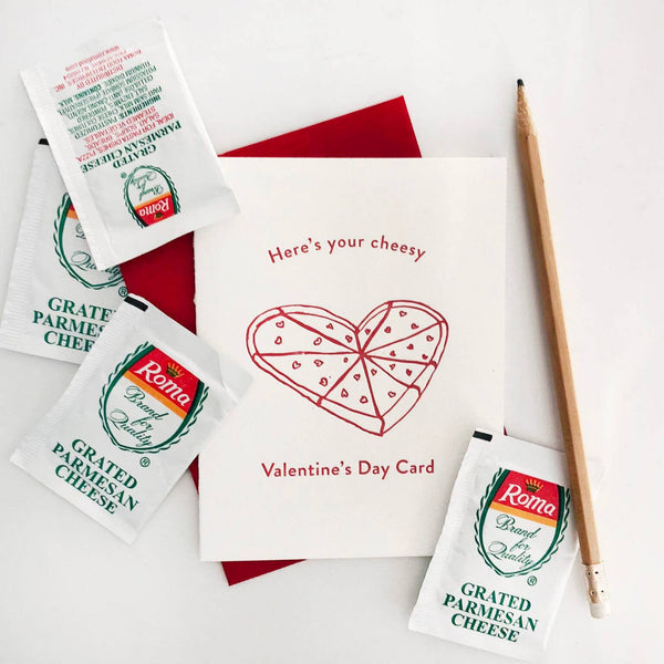 Steel Petal Press - Cheesy Valentines Day - Letterpress Valentine's Day Card