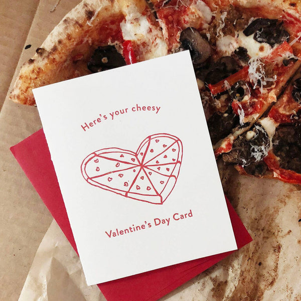 Steel Petal Press - Cheesy Valentines Day - Letterpress Valentine's Day Card