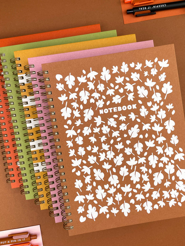 Ruff House Print Shop - Fall Autumn Leaf Pattern Journal: Lined Notebook