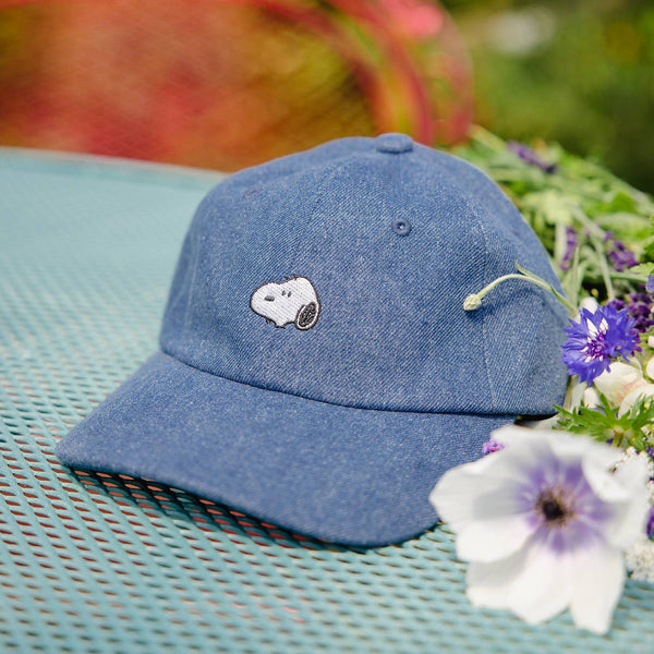 Three Potato Four - 3P4 x Peanuts® - Snoopy Embroidered Dad Hat (Denim)