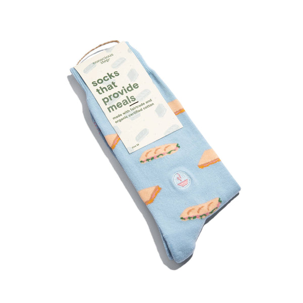 Conscious Step - Socks that Provide Meals (Blue Sandwiches)