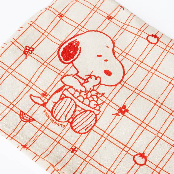 Three Potato Four - 3P4 x Peanuts® - Snoopy Cherry Basket Tea Towel (Red)