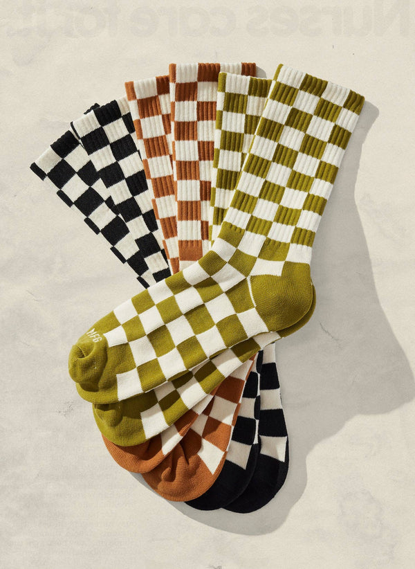 Weld Mfg. - Checkerboard Crew Socks