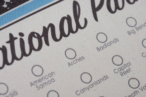 Unfinished Art Studio - National Park Checklist With Pen , National Park Gift, Hiker