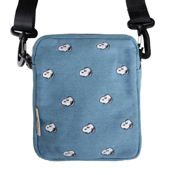 Three Potato Four - 3P4 x Peanuts® - Snoopy Embroidered Crossbody Bag (Denim)