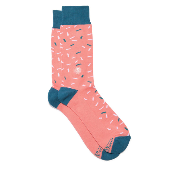 Conscious Step - Socks That Find a Cure (Pink Confetti)
