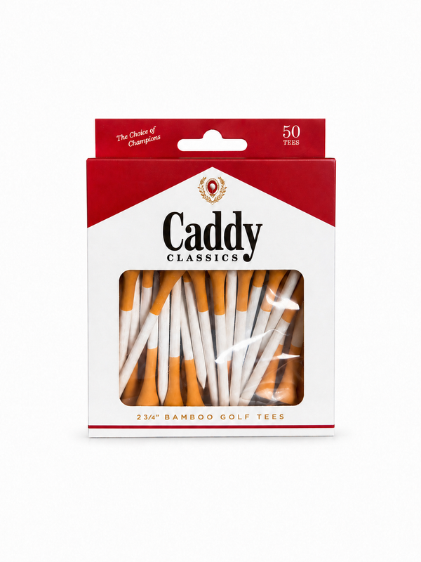 Caddy Classics - Royal Reds Golf Tees | 50 Bamboo 2¾ Inch