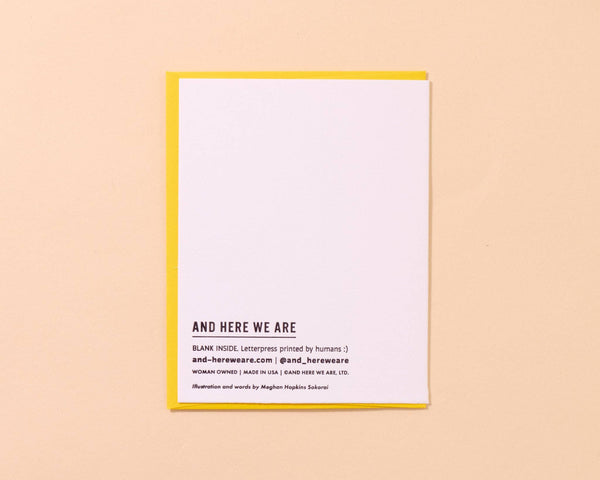 And Here We Are - Letterpress Birthday Card—Very Happy Birthday (Cake, Cute)