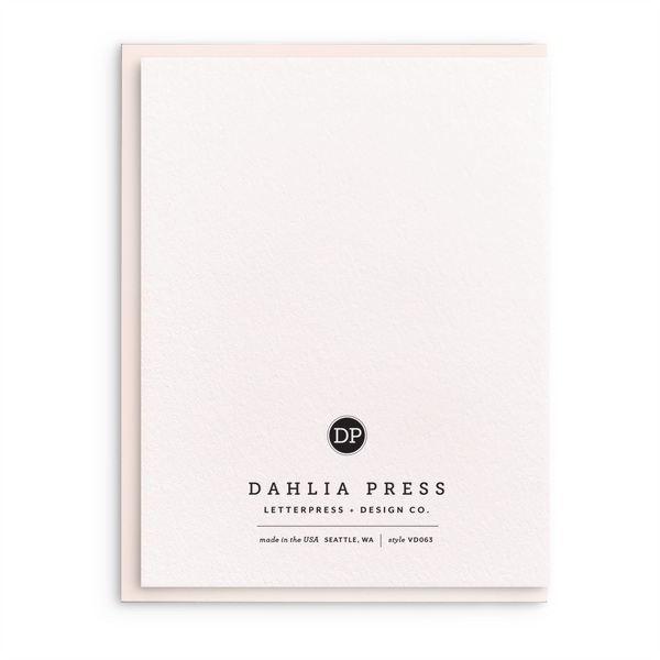 Dahlia Press - Can't Quit You - Diet Coke Letterpress Valentine Card