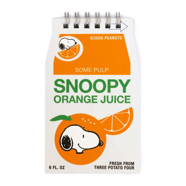 Three Potato Four - 3P4 x Peanuts® Grocery - Snoopy Orange Juice Mini Notebook
