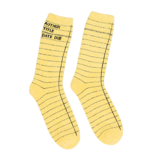 Penguin Random House LLC - Lib Card Yellow Cozy Sock SM
