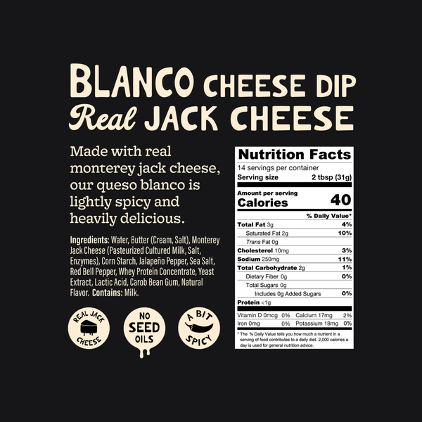 Drippy Dip - Blanco Cheese Dip (Wholesale)