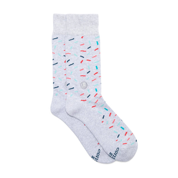 Conscious Step - Socks That Find a Cure (Gray Confetti)
