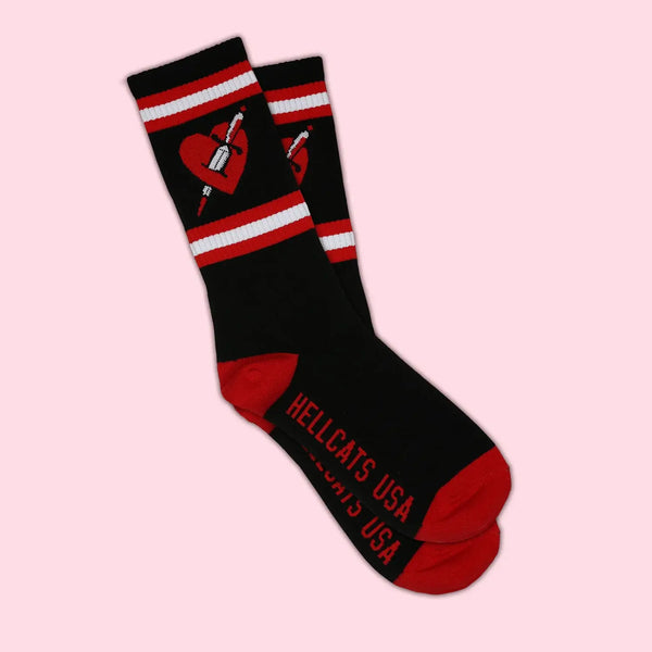 Black Heart & Dagger Socks